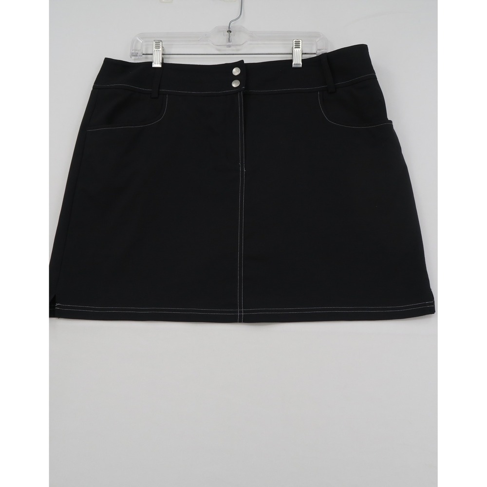 Adidas ClimaCool Golf Skort Black Contrast Stitch‎ Active Skirt Womens 14